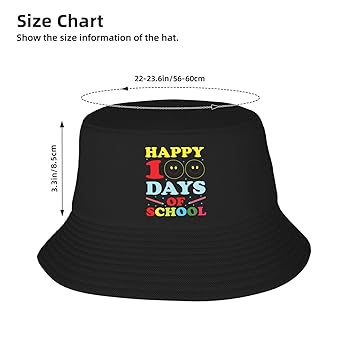 ZKLCRYTR Happy 100 Days of School Bucket Hat for Men Women
